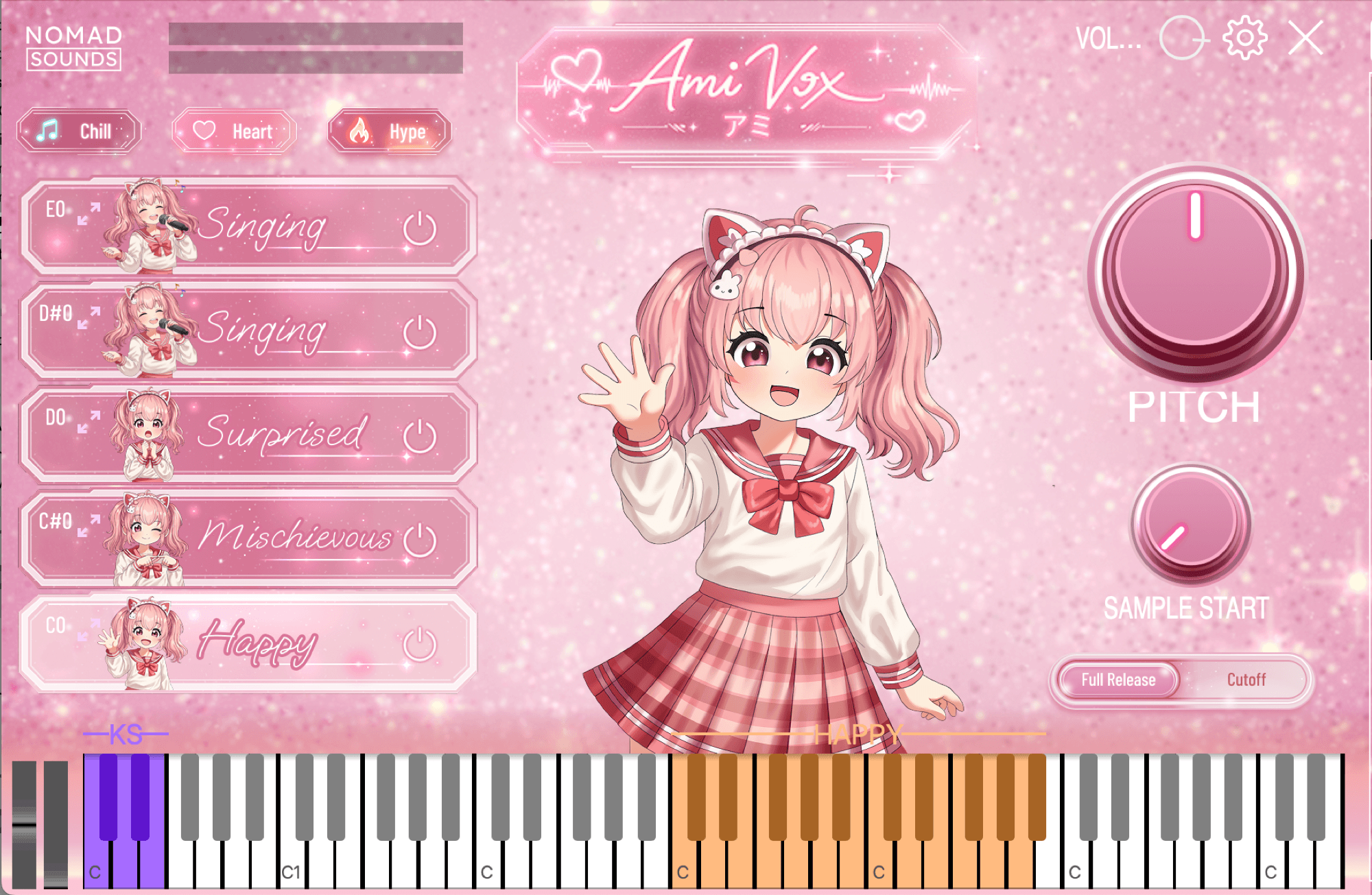 Ami Vox interface inside KeyEngine