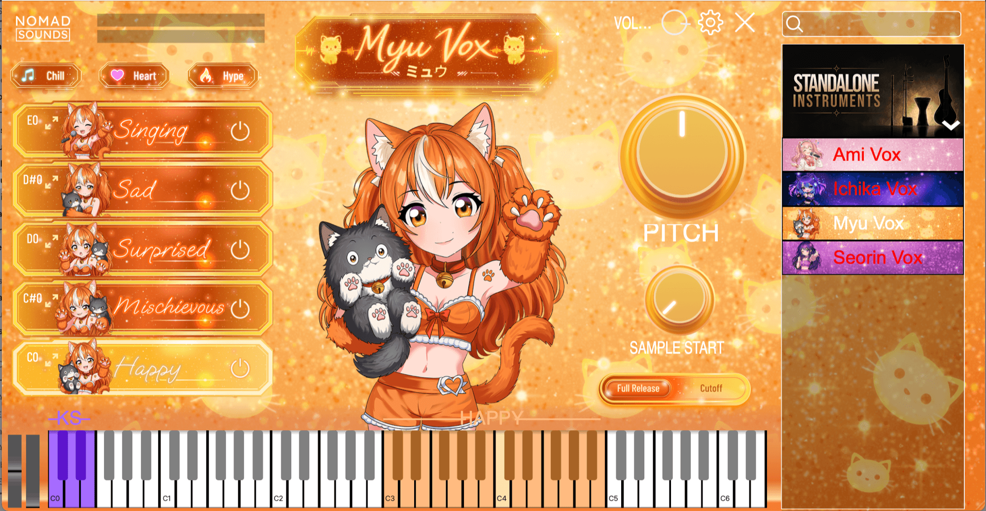 Myu Vox interface inside KeyEngine