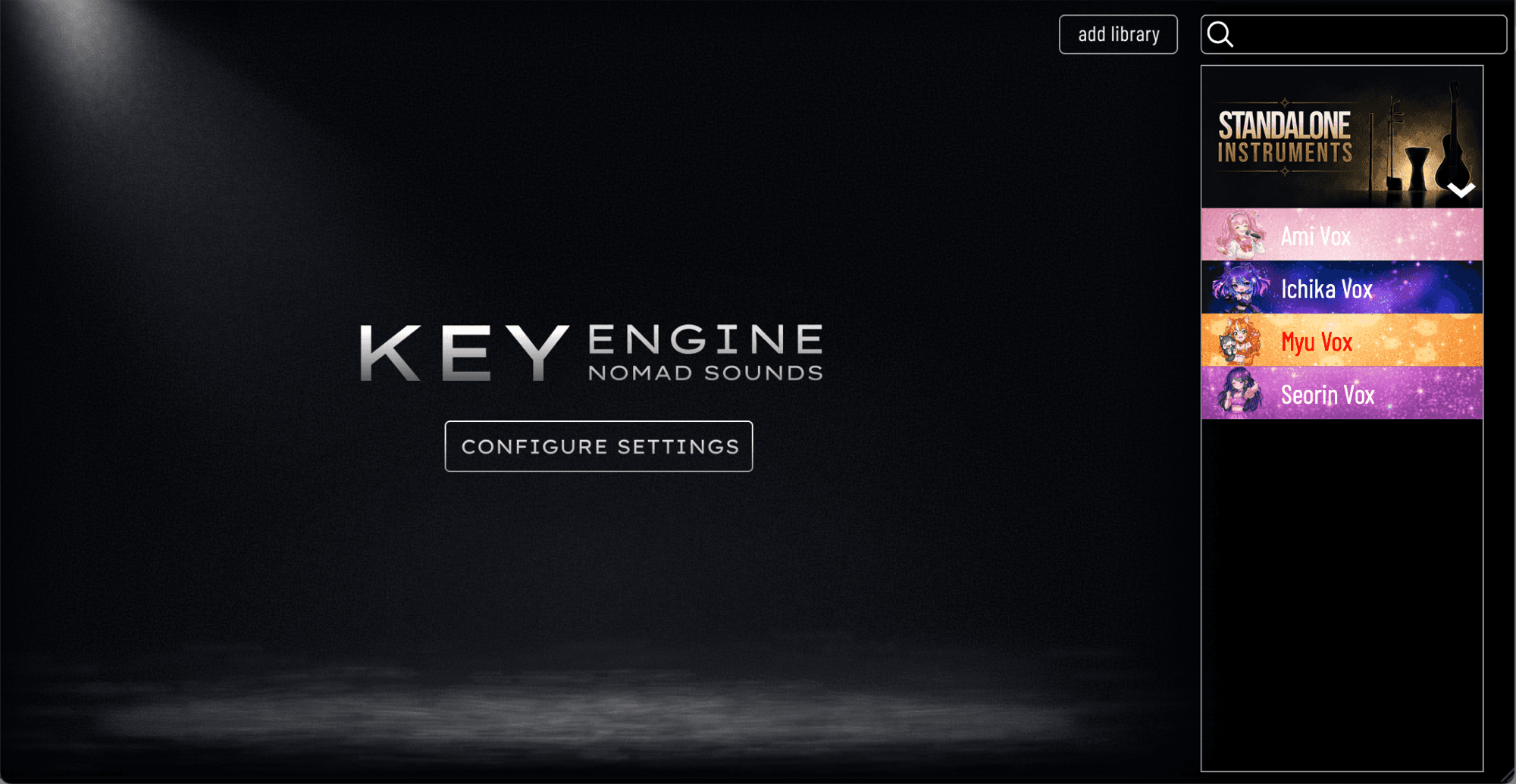 KeyEngine library browser