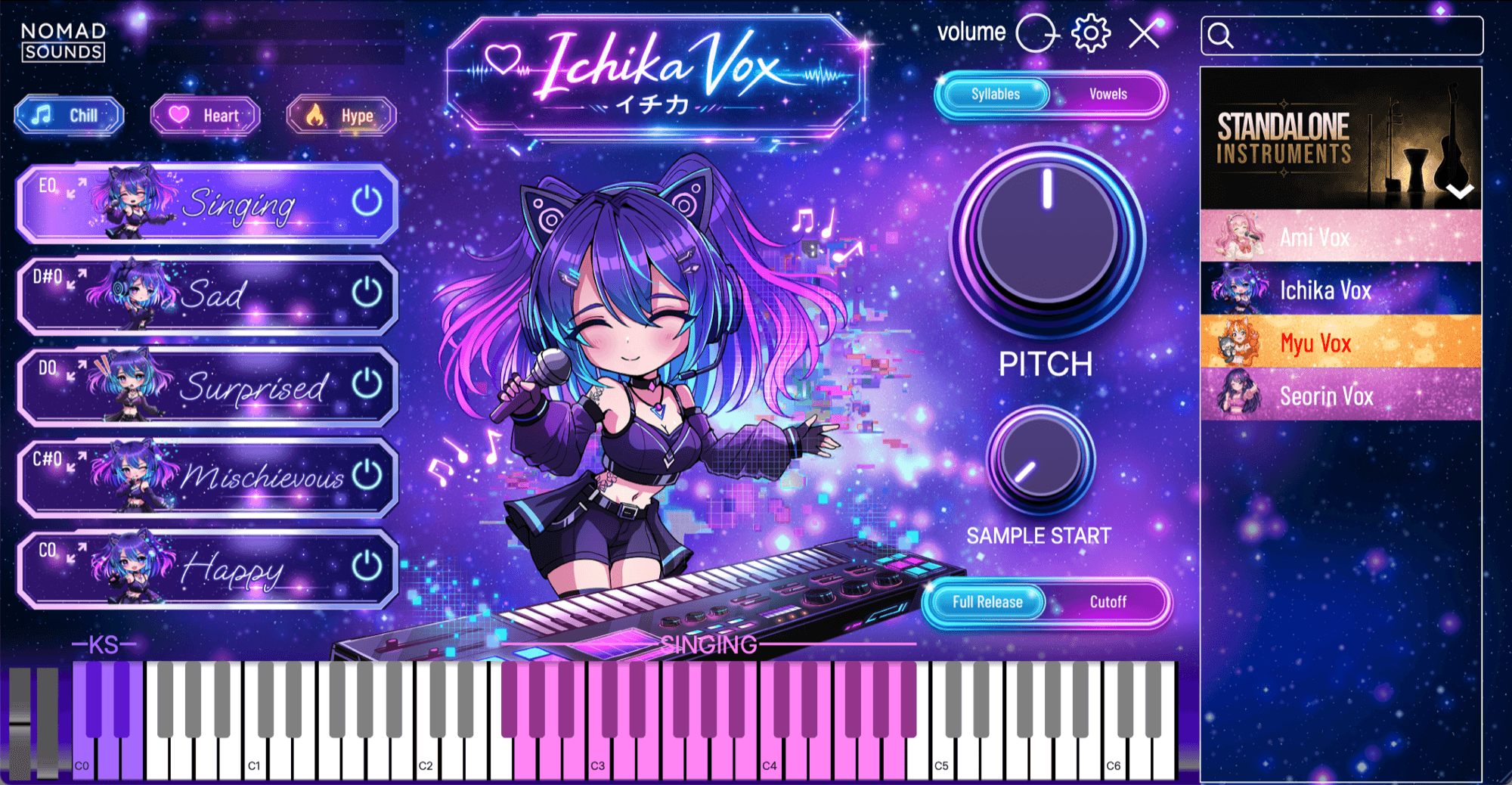 A loaded instrument running inside KeyEngine